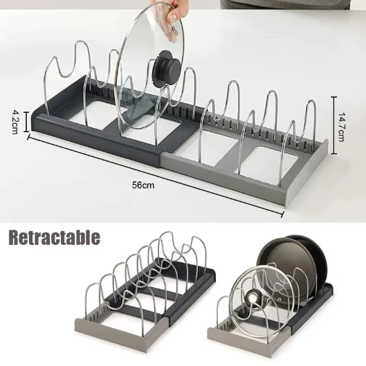 Expandable Pot Lid Rack – Multi-Purpose Organizer for Pots, Pans & Lids