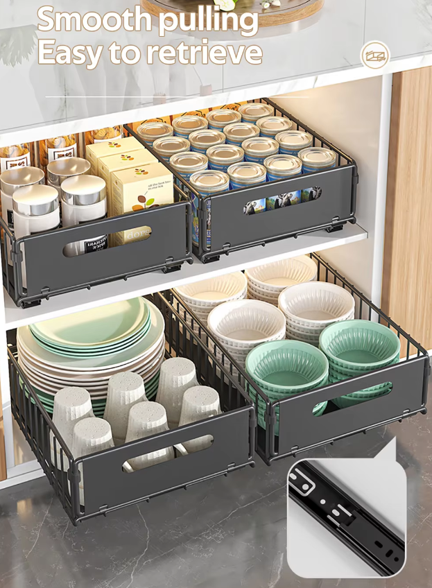 Kitchen Rack Storage Pull Out Cabinet Organizer