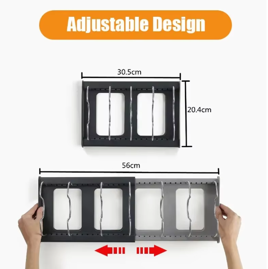 Expandable Pot Lid Rack – Multi-Purpose Organizer for Pots, Pans & Lids